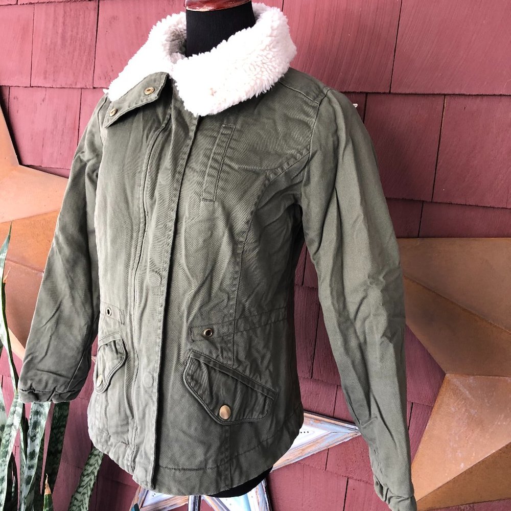 Womens Fresh New York Jacket Faux Fur Size S